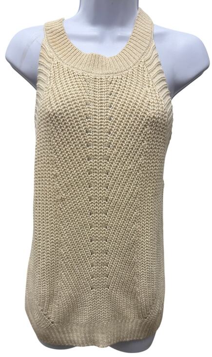 Nine West Sweaters - 🤍 Nine West L Cream Chunky Knit Sleeveless Sweater Vest Minimalist Womens Prep